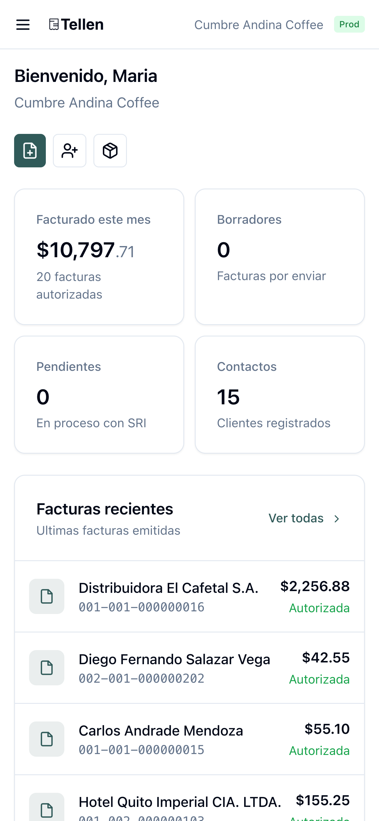 Tellen - Facturación electrónica