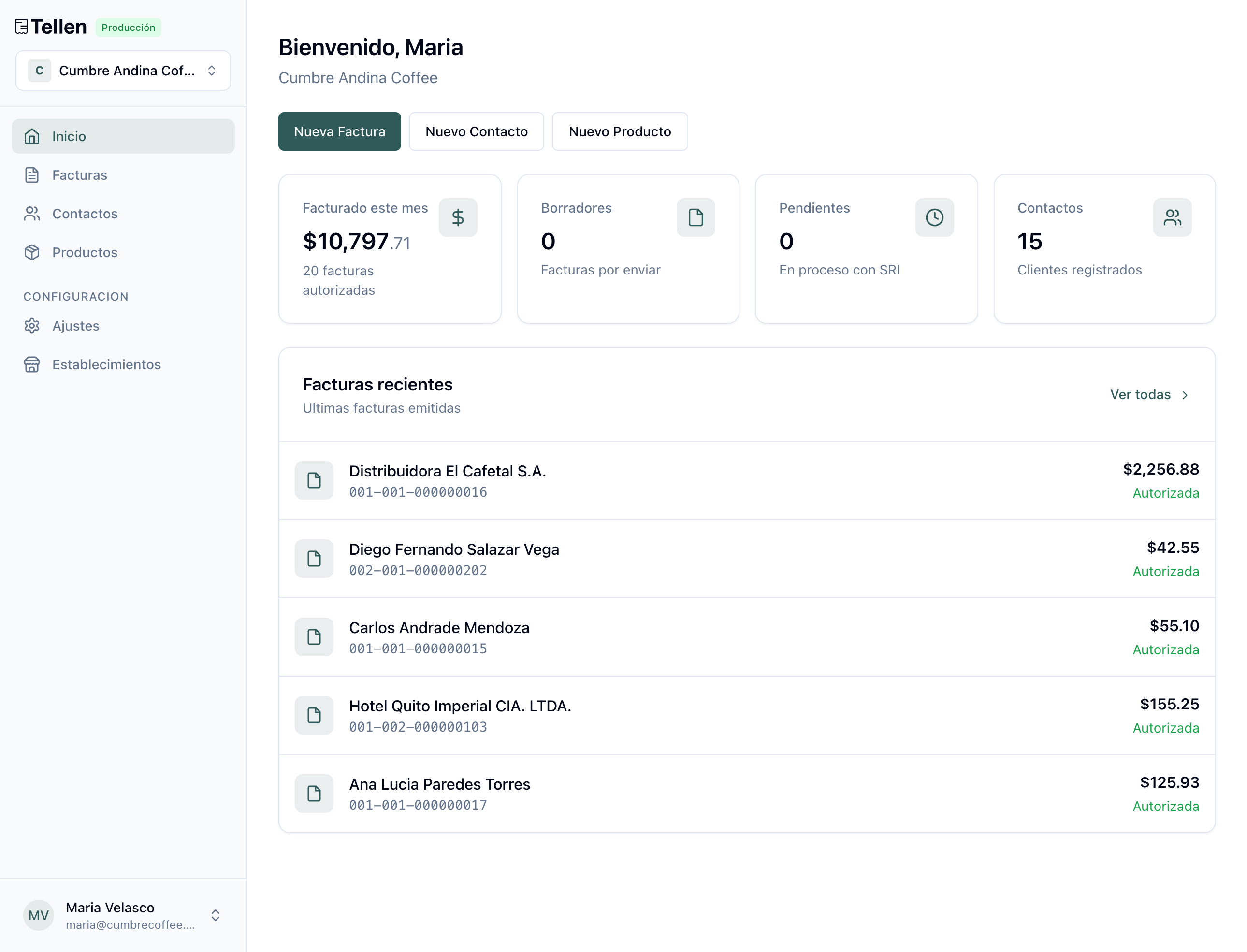 Tellen - Facturación electrónica